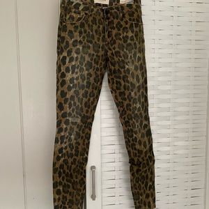pacsun leopard skinny jeans